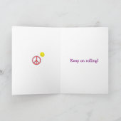 ロパーソナライズされたーラースケートのキツネ カード (内部)