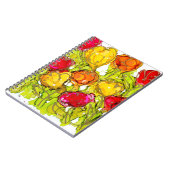 ロビチュードスパイラルノートパソコンレッド&オレンジチューリップ ノートブック (左側)