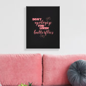 ロビンおもしろいの蝶に謝らないで キャンバスプリント (インサイチュ (リビング))