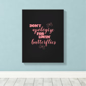 ロビンおもしろいの蝶に謝らないで キャンバスプリント (インサイチュ (ウッドフロア))