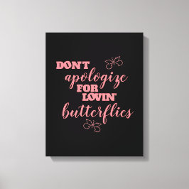 ロビンおもしろいの蝶に謝らないで キャンバスプリント