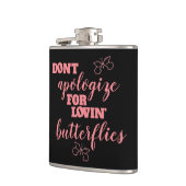 ロビンおもしろいの蝶に謝らないで フラスク (左)