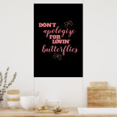 ロビンおもしろいの蝶に謝らないで ポスター (キッチン)