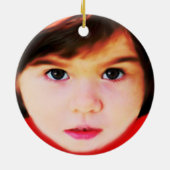 ロビンおよびヒイラギのパーソナライズなクリスマスのオーナメント セラミックオーナメント (裏面)