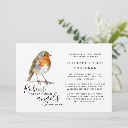 ロビンお祝い 招待状 (スタンド正面)