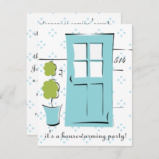 ロビンかわいらしズエッグブルードア 招待状 (正面/裏面)