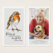 ロビンがメモリアルカードの近くで天使のように見える (正面&裏面)