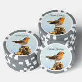 ロビンが歌う冬の挨拶 ポーカーチップ (積み重ね)