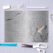 ロビンが飛ぶ 薄葉紙 (クラフト)