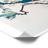 ロビンとさくらんぼの花々今尾渓念 ポスター (角)