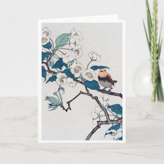 ロビンとさくらんぼの花、今尾桂念 カード (正面)