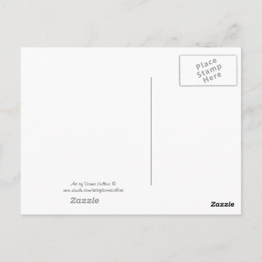 ロビンとグリーンインチワーム ポストカード (裏面)