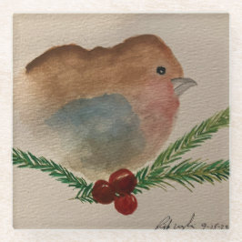 ロビンとホリー ガラスコースター