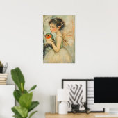 ロビンとヴィンテージのクリスマスフェアリーお洒落 ポスター (ホームオフィス)