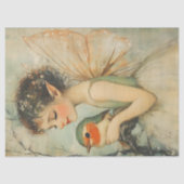 ロビンとヴィンテージのクリスマスフェアリーお洒落 薄葉紙 (正面)