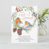 ロビンと松の花輪 ブライダルシャワーの季節です 招待状 (スタンド正面)