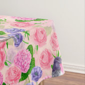 ロビンと花、水彩模様 テーブルクロス (インサイチュ)