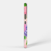 ロビンと花、水彩模様 SAMSUNG GALAXYケース (右側面)