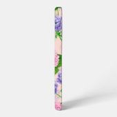 ロビンと花、水彩模様 SAMSUNG GALAXYケース (左側面)