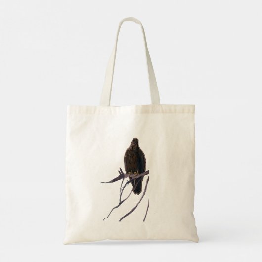 ロビンと若いハクトウワシ トートバッグ (裏面)