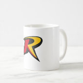 ロビンにインスパイアされたロゴ コーヒーマグカップ (正面右)