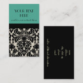 ロビンの卵のダマスク織 名刺 (正面/裏面)