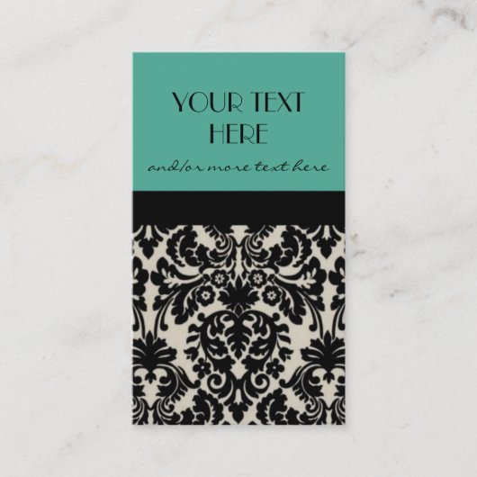 ロビンの卵のダマスク織 名刺 (正面)