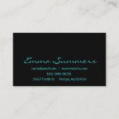 ロビンの卵のブルーフォイル裁縫機械の変更 名刺 (裏面)