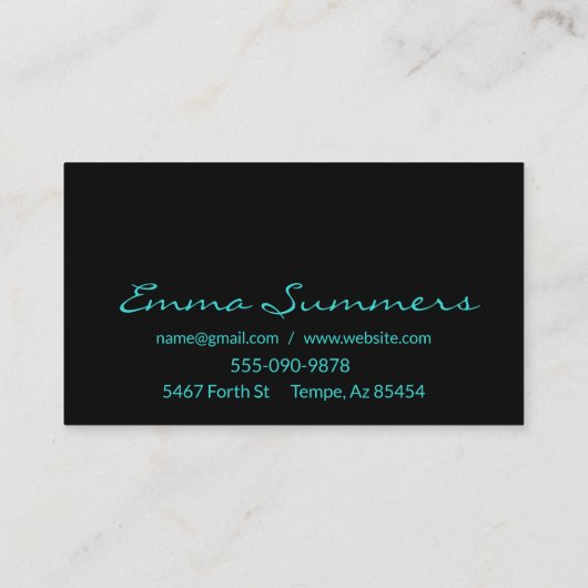 ロビンの卵のブルーフォイル裁縫機械の変更 名刺 (裏面)