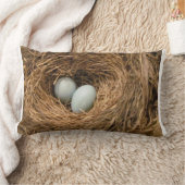 ロビンの卵の枕が付いている鳥の巣 ランバークッション (ブランケット)