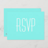 ロビンの卵の青いターコイズアクア結婚ブルー インビテーションポストカード (正面/裏面)
