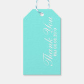 ロビンの卵の青いターコイズアクア結婚ブルー ギフトタグ (正面)