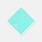 ロビンの卵の青いターコイズアクア結婚ブルー スタンダードカクテルナプキン (角)