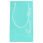 ロビンの卵の青いターコイズアクア結婚ブルー スモールペーパーバッグ (正面)