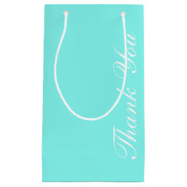 ロビンの卵の青いターコイズアクア結婚ブルー スモールペーパーバッグ