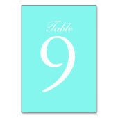 ロビンの卵の青いターコイズアクア結婚ブルー テーブルナンバー (裏面)