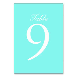 ロビンの卵の青いターコイズアクア結婚ブルー テーブルナンバー