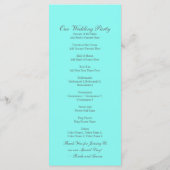 ロビンの卵の青いターコイズアクア結婚ブルー プログラム (裏面)