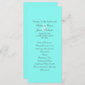 ロビンの卵の青いターコイズアクア結婚ブルー プログラム (正面/裏面)