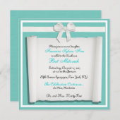 ロビンの卵の青いバルミツワーの招待状 招待状 (正面/裏面)