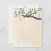 ロビンの卵の青いヴィンテージの鳥が日付を保存 セーブザデート (裏面)