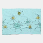 ロビンの卵の青い原子スターバストの台所タオル キッチンタオル (横)