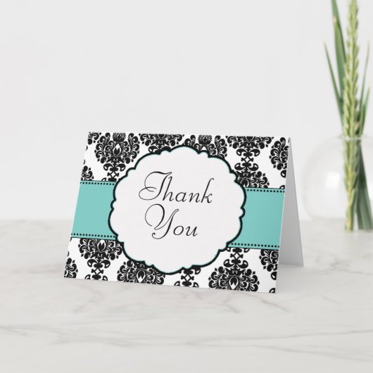 ロビンの卵の青い結婚式の感謝カード サンキューカード (正面)