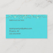 ロビンの卵の青および金ゴールドのきらびやかな名刺 名刺 (裏面)