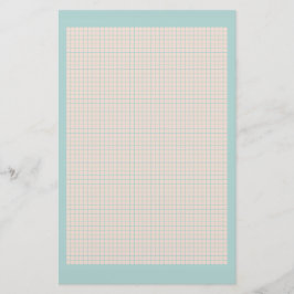ロビンの卵の青く、ピンクの格子文房具 便箋