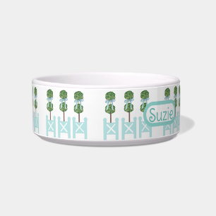 ロビンの卵の青のトピアリードッグ絵を描 ボウル