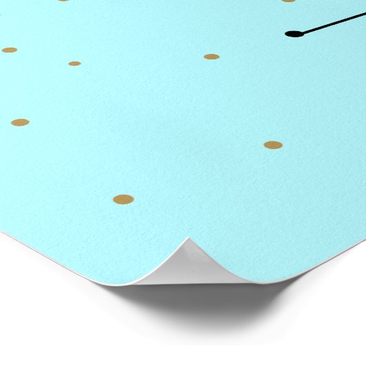 ロビンの卵の青の象徴的な原子スターバストポスター ポスター (角)