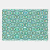 ロビンの卵の青ジオメトリック抽象芸術パターンNo2 ラッピングペーパーシート (正面2)