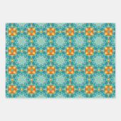 ロビンの卵の青ジオメトリック抽象芸術パターンNo2 ラッピングペーパーシート (正面)