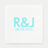 ロビンの卵ブルーアクアブルーターコイズ結婚ズ スタンダードランチョンナプキン (正面)